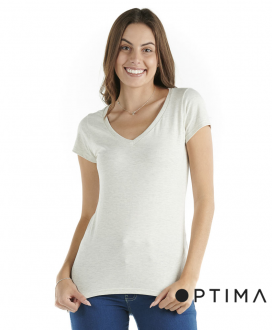 Polera Cuello V Snow Optima